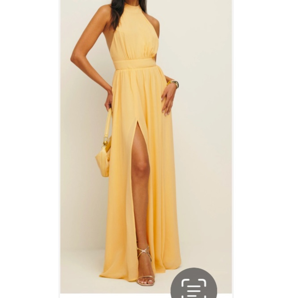 NWT Reformation Andee yellow dress 2P